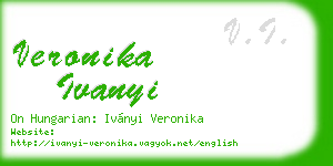 veronika ivanyi business card